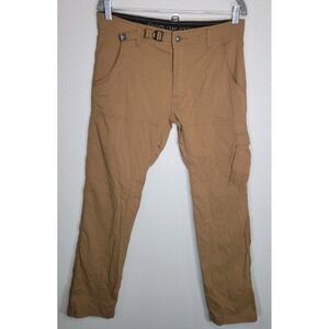 prAna Stretch Zion Pants Brown 32 Hiking Utility Adjustable Waist Outdoor